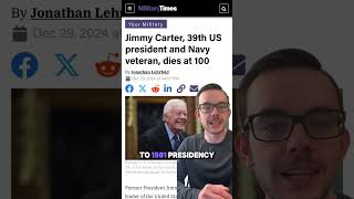 Jimmy Carter, 39th US president and Navy veteran, dies at 100