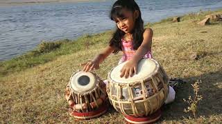 Himaja Bhojak's Tabla Practice at the banks of Narmada