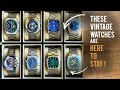 COLLECTION OF VINTAGE WATCHES THAT ARE CLOSE TO 50 YEARS OLD.