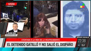 🔴 Atentado a Cristina Kirchner: El atacante gatilló pero no salió el disparo