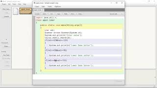 Java Programming BlueJ Environment Character or Letter identification