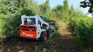 BOBCAT S770 \u0026 MULCZER LEŚNY FAE, oczyszczanie działek 514-691-164