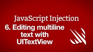 Editing multiline text with UITextView – JavaScript Injection, part 6