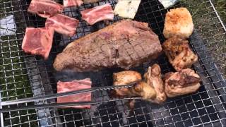 柔らかお肉マジックステーキ　愛知県　バーベキュー場情報　ＢＢＱ牛肉　イベントで大好評　河原で楽しく編4　2015春