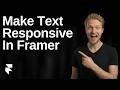 How To Make Text Responsive In Framer (2026 Easy Guide)
