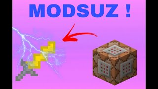 MİNECRAFT MODSUZ YILDIRIM ÇUBUĞU NASIL YAPILIR?