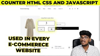 counter html CSS and JavaScript | Increment ana Decrement functionality using JavaScript| Deepak sir