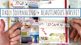 Daily Creative Journaling \u0026 Doodling for Beginners | Hobonichi Cousin | Inexpensive GORGEOUS WASHI!