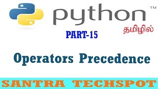 #15 | Operator Precedence in Python # python tutorials in tamil