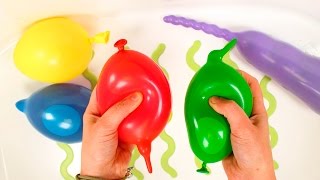 🌟 LOS COLORES 🌟 Aprender los colores con globos de agua | Aprender con Juguetes en Español
