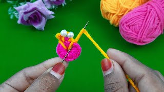 🌼 Very unique woolen flower making tricks!