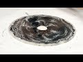 stunning resin pour on a vase with a resin bowl black white and silver