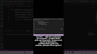 Random Password + Username Generator in Python in 60 seconds π