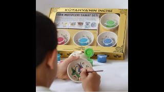 Anatolian Tile and Ceramic Hobby Painting Set with Turkish Motifs