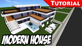 Minecraft: Easy Modern House / Mansion Tutorial + DOWNLOAD - 1.8 [ How to make ]