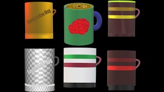 Exotic Super Creative Custom Coffee-Tea mugs digital design. Do it yourself Coffee-Tea mug designs.
