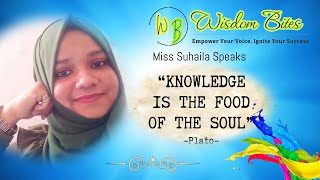 English Speaking Contest | Miss Suhaila | Embracing the Power of Knowledge