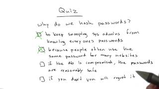 Why Hash Passwords? Solution - Web Development