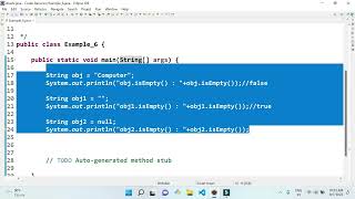 How do you use isEmpty() method? | String in Java