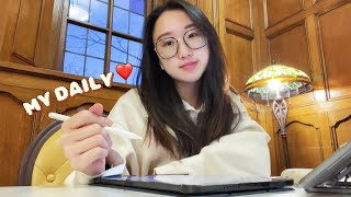 💙School Vlog 18💛 Life of Grad Student｜工作日的微波生活｜又又又去蹭饭啦｜隔夜燕麦 Overnight Oat｜家里又多一个小熊｜降温日记｜密歇根安娜堡分校