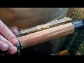 turning mississippi sticky icky fatwood coffee scoops on my wood lathe