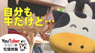 自分も牛だけど乳搾り体験してみた！