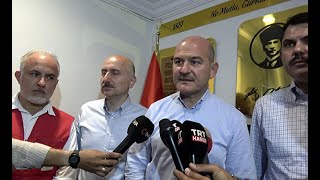 İçişleri Bakanı Süleyman Bakan Soylu: Su Yüksekliği 3-4 Metreye Ulaştı, Tahliyeler Devam Ediyor