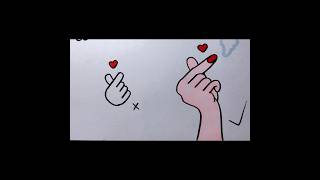 Beautiful Heart with hand drawing| uj short drawing #viral #drawing #youtubeshorts #short #shorts