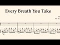 Every Breath You Take (the Police / Sting) Solo Piano Sheet Music Arr. by Piqado Easy To Read 