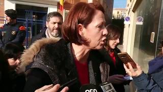 1/2. Les declaracions de #MartaMadrenas al sortir de la comissaria de la #PoliciaNacional.