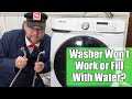 How to Fix a Samsung Washer 4E or 4C Code - Fixing a Washer That Won't Fill with Water