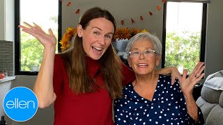 Jeannie and Her Mom Unbox Ellen's Fall BE KIND. Box!