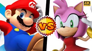 Mario & Sonic at the Rio 2016 Olympic Games Football gameplay Team Mario Peach MetalSonic Sonic | 4K