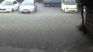 【名古屋】2013/0905　大雨　道路が川に！？　降雨中【浸水】