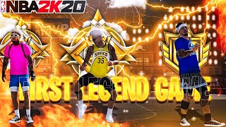 100+ BADGES! Best Slashing Playmaker Build 2k20 | Try Hards Pull Up On My First Game As Legend NBA