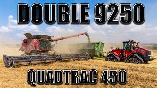 Žně na Moravě 2024 2X Case IH 9250 + MacDon \u0026 Quadtrac 450 + Bergmann