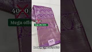 Huge offer 1600/- only premium semi half Kanchi sarees booking  number 9035295635