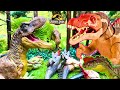 T- REX vs Scorpius Rex Vs Indoraptor vs Giganotosaurus vs Therzinosaurus! Jurassic World Collection