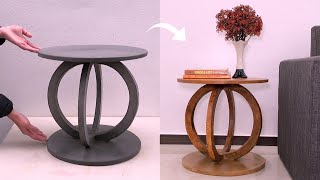 Unique Technique - Craft Ideas To Make Cement Coffee Table - DIY Home Decoration From Cement