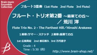 [Fl3] フルート・トリオ第2番 ～最果ての丘～／荒川 洋/ Flute Trio No. 2 - The Farthest Hill by Hiroshi Arakawa