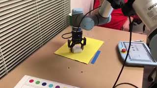 Programming and testing of object collection with a Universal Robot UR5.