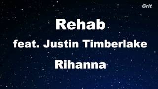 Rehab ft. Justin Timberlake - Rihanna Karaoke 【No Guide Melody】 Instrumental