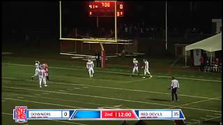 Hinsdale #3 Josh Bean airs it out and hits #1 Kareem Muhammed for a 40 yard TD pass