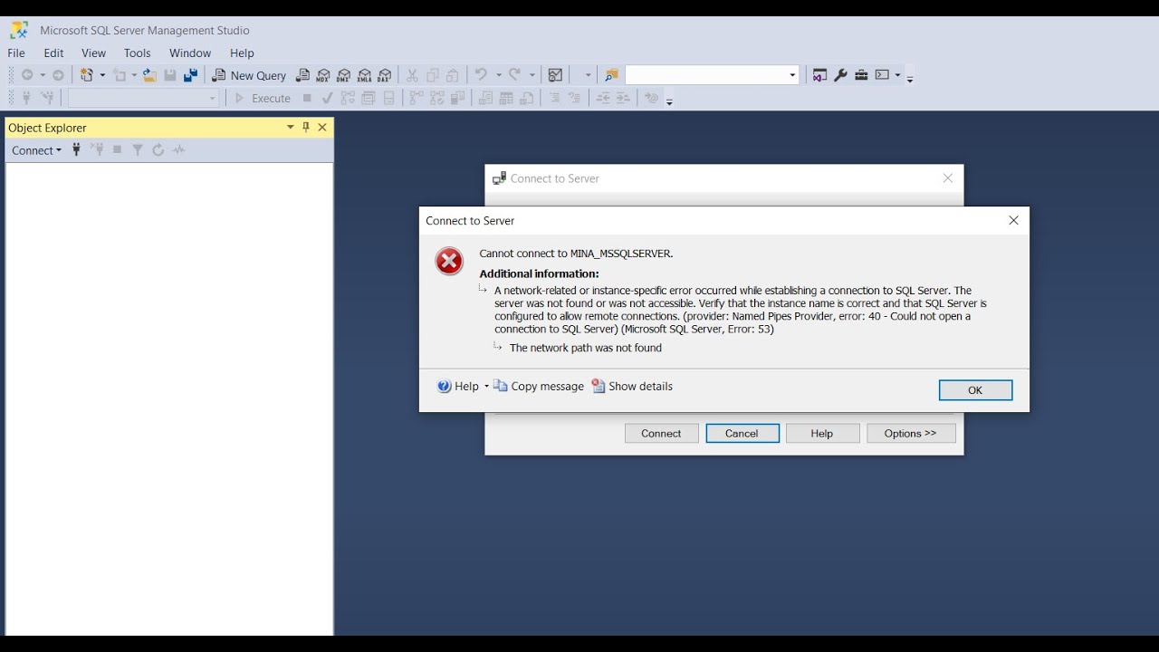 How To Fix Cannot Connect To Sql Server Error Youtube