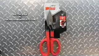 How to cut embossed aluminum diamond plate sheets with tin snips.