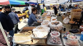 Old snacks that adults constantly buy /Making korean traditional snacks in Traditional markets