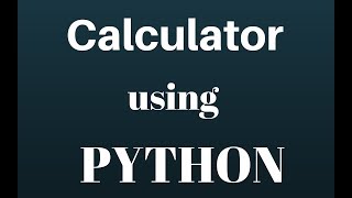 python calculator using function