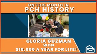 On This Month in PCH History: Gloria Guzman Wins $10,000.00 A Year For Life!