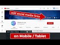 Cara Menambahkan Link Media Sosial di Channel YouTube Menggunakan Ponsel/Tablet Android