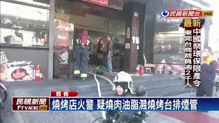 燒烤店火警 疑燒肉油脂濺燒烤台排煙管－民視新聞